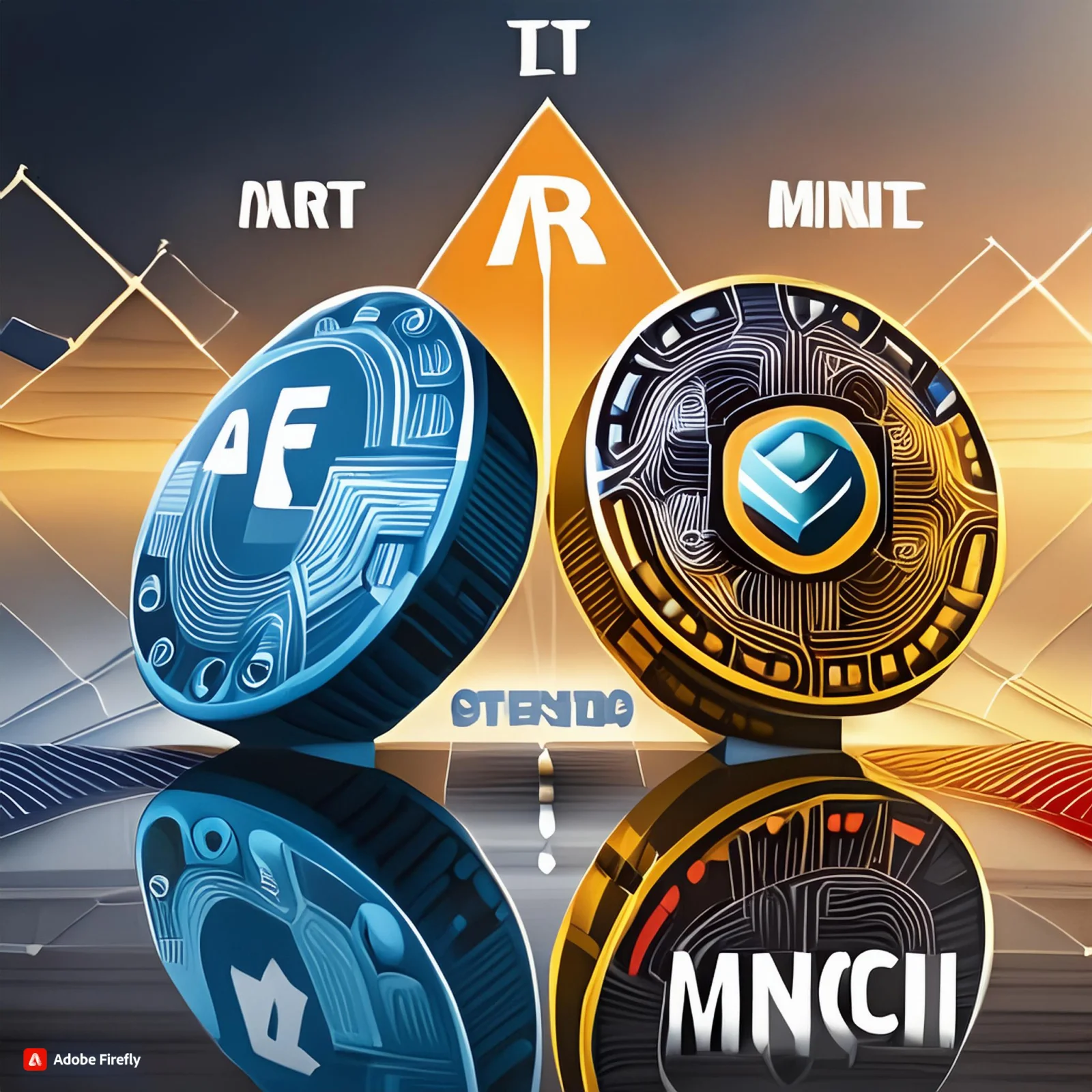 Comparison chart showing types of stablecoins under MiCA: Asset-Referenced Tokens (ART) and E-money Tokens (EMT), with icons for fiat currency and basket of assets.