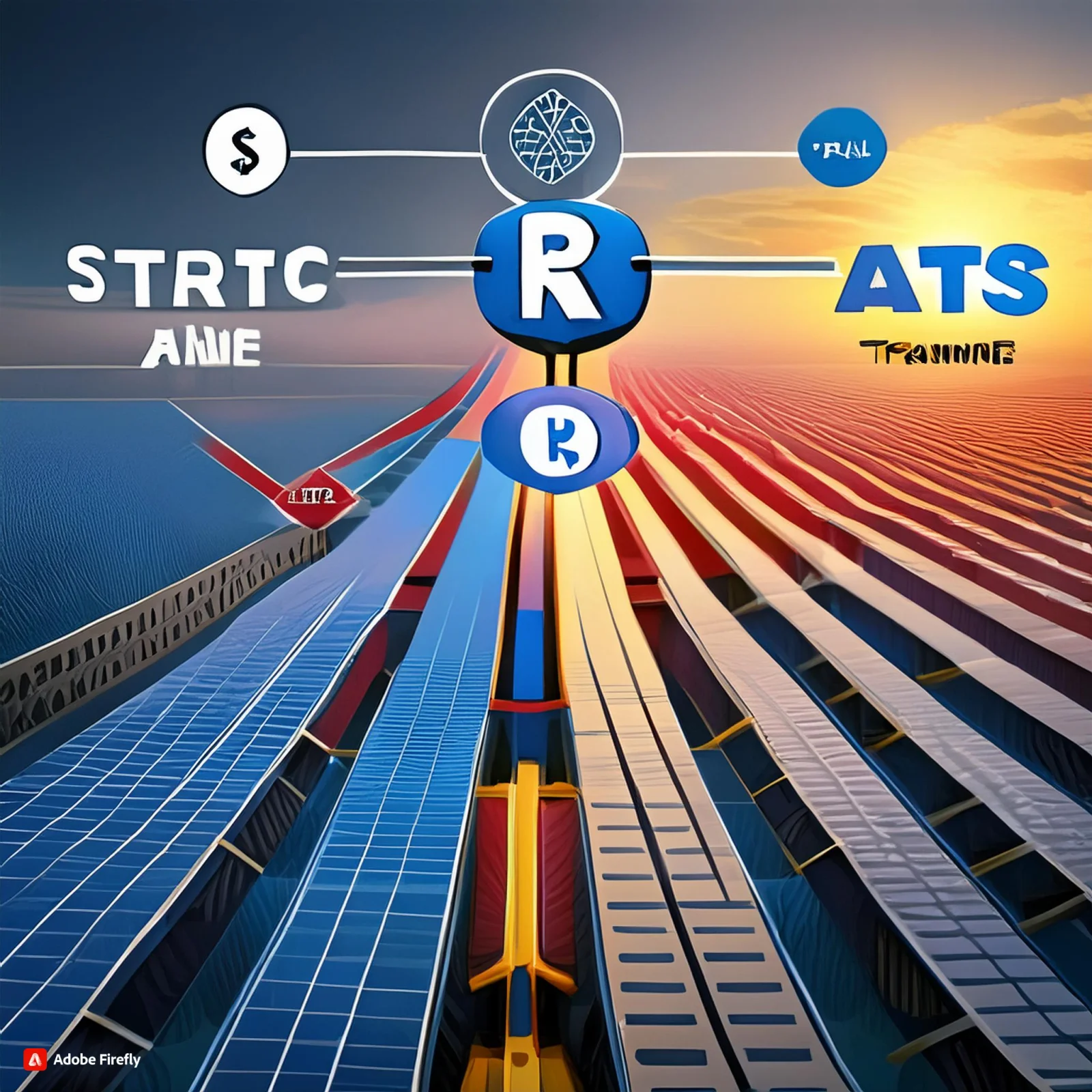 Image depicting the licensing process for public offering and trading of ART, featuring license document, trading platform, and security symbols.